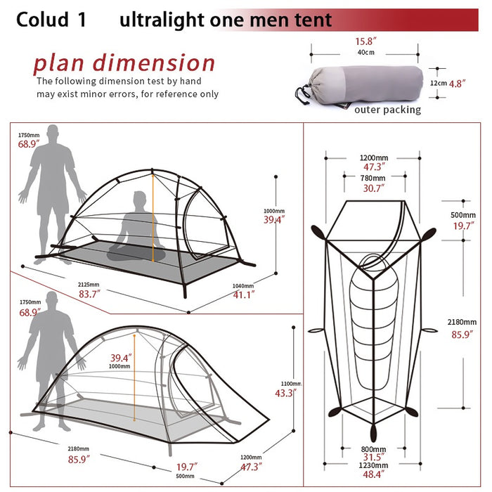 Outdoor Camping Tent Ultralight CloudTent