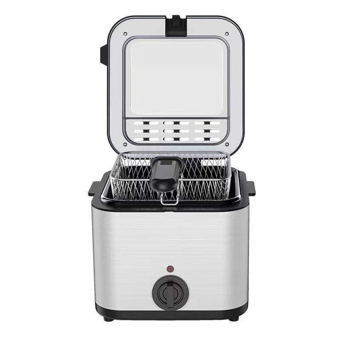 Deep Fryer With Basket 2.5l/2.64quart Electirc Deep Fryer With Temperature Control And Viewing Window Lid Home Use Electric Fryer