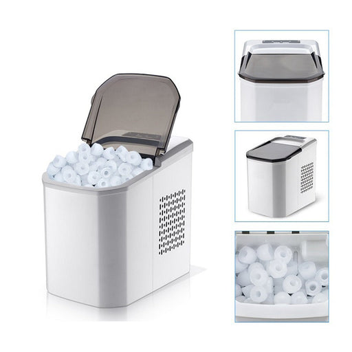 Electric Portable Compact Countertop Automatic Ice Cube Maker Machine with Hand Scoop and Self Cleaning Function